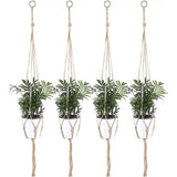 4 pack Hemp Rope Plant Hanger Hanging Planter 47.2 Inch for Plant Pot, Without Pot and Plant (Light Brown-Hemp) In Australia - Darrahopens
