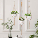 4 pack Hemp Rope Plant Hanger Hanging Planter 47.2 Inch for Plant Pot, Without Pot and Plant (Light Brown-Hemp) In Australia - Darrahopens