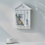 Nautical Style Key Cabinet, Mediterranean Wall Mounted Key Cabinet Wooden Keys Organizer for Office Home Bookstore Dining Room In Australia - Darrahopens