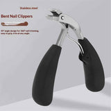 1Pcs Stainless Steel Toenail Clippers Safe Slanted Nail Clippers Cutters Scissors with Handle Professional Curved Blade Grooming Tool for Seniors In Australia - Darrahopens