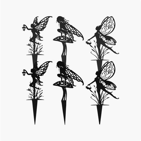 6 pack Decorative Garden Stakes, Fairy Garden Statues for Home and Garden, Flower Pot, Lawn, Flower Bed Decoration Gifts In Australia - Darrahopens