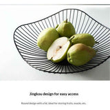 Iron Fruit Basket - Black Fruit Bowl for Kitchen Counter - Wire Storage Basket for Vegetable Snack Candy - Square Fruit Holder for Countertop - 10.7 Inches (Square) In Australia - Darrahopens