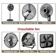 Industrial Fan Cover, 210D Oxford Heavy Duty Outdoor Fan Cover, Waterproof & Dustproof Cover Fits Up to 24" High-Velocity Movement Drum Fan All-weather Protection