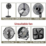 Industrial Fan Cover, 210D Oxford Heavy Duty Outdoor Fan Cover, Waterproof & Dustproof Cover Fits Up to 24" High-Velocity Movement Drum Fan All-weather Protection