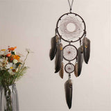 Brown  Large  Wall Decor Handmade Feather  Wall Hanging Ornament for Bedroom Living Room Home Decor In Australia - Darrahopens
