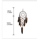 Brown  Large  Wall Decor Handmade Feather  Wall Hanging Ornament for Bedroom Living Room Home Decor In Australia - Darrahopens