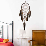 Brown  Large  Wall Decor Handmade Feather  Wall Hanging Ornament for Bedroom Living Room Home Decor In Australia - Darrahopens