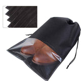 12PCS Shoe Bags for Travel - Large Dustproof Drawstring Shoes Pouch Packing Organizers for Men & Women, Black（storage bag only） In Australia - Darrahopens
