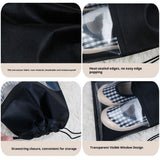 12PCS Shoe Bags for Travel - Large Dustproof Drawstring Shoes Pouch Packing Organizers for Men & Women, Black（storage bag only）