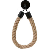 2 pack Rope Toilet Paper Holder - Self Adhesive, No Drill Required, Black, Stainless Steel and Cotton Rope In Australia - Darrahopens