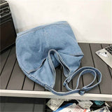 Denim Shoulder Bag Casual Tote Bag Large Handbag Jean Purse for Women,Casual Retro Aesthetic Crossbody Bag Handbag In Australia - Darrahopens