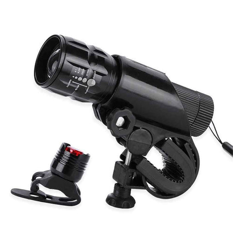 2 Packs Bike Light Set Super Bright Focus Adjustable Front Headlight and Rear LED Mountain Bicycle Light, Mount Included（Battery not included） In Australia - Darrahopens