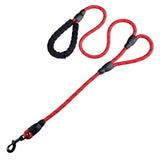 Dog Leash Heavy Duty 6ft, Double Handle Dog Leash with Padded Handle for Traffic Control, Reflective Rope Leashes for Large and Medium Dogs Night Control Safety Training (Red) In Australia - Darrahopens
