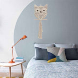 Owl Wall Hanging Tapestry - Hand Woven Boho Wall Art for Living Room, Bedroom, Home Decor (White Owl) In Australia - Darrahopens