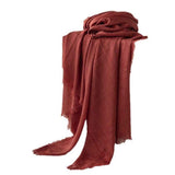 Women Scarfs Large Long Beach Gauze Shawl Wrap,for Daily Outfits Stylish Occasions,Scarf Category Ornament 100cm-190cm(dark red) In Australia - Darrahopens