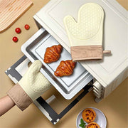 1 pair of Silicone Oven Mitts，Heat Resistant up to 572°F, Oven Gloves with Soft Lining, Non-Slip Kitchen Essentials, Kitchen Gadgets, Apartment Essentials, Great Gift for Cooking (beige-1pair) In Australia - Darrahopens