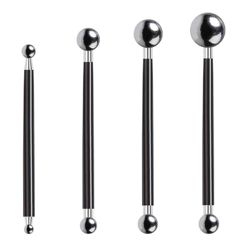 2 set DIY Cake tools, 4Pcs Ball Baking Fondant Cake Tools Stainless Steel Head Pen for Sugar Flower（black） In Australia - Darrahopens