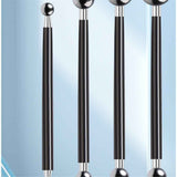 2 set DIY Cake tools, 4Pcs Ball Baking Fondant Cake Tools Stainless Steel Head Pen for Sugar Flower（black） In Australia - Darrahopens