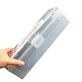 Plastic Storage Container with Lid, Clear Craft Tool Art Supply Sewing Organizer Box with Handle, Storage Bin for Paint Brush, Cards, Pencils, Crayon, Toys, Ribbons （30*9*8.7cm) In Australia - Darrahopens