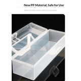 Plastic Storage Container with Lid, Clear Craft Tool Art Supply Sewing Organizer Box with Handle, Storage Bin for Paint Brush, Cards, Pencils, Crayon, Toys, Ribbons （30*9*8.7cm) In Australia - Darrahopens