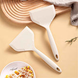 2 pack Spatula，Nonstick Pancake Shovel，Silicone Omelette Spatulas for Egg, Cookie, Omelette, Fish, Burgers (White) In Australia - Darrahopens