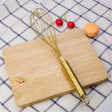 Stainless Steel Egg Whisk with Gold Plating - Ecofriendly Manual Egg Beater, Milk Frother, Hand Blender, Cake Tool and kitchen Gadget – Gold In Australia - Darrahopens