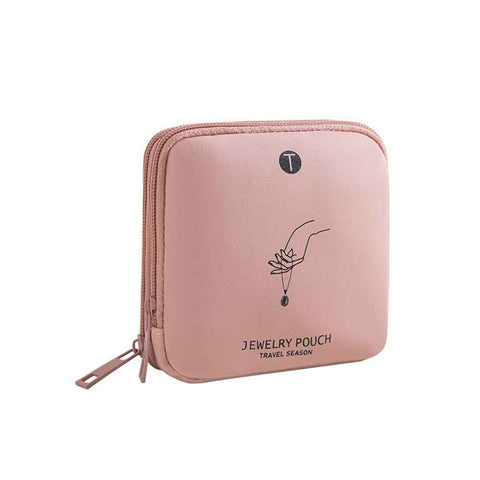 Small Travel Jewelry Case, Jewelry Pouch Bag with Zipper, Valentines Gifts for Women, Jewelry Organizer for Bracelet Bangle Rings Earring (Pink,only bag) In Australia - Darrahopens