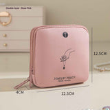 Small Travel Jewelry Case, Jewelry Pouch Bag with Zipper, Valentines Gifts for Women, Jewelry Organizer for Bracelet Bangle Rings Earring (Pink,only bag) In Australia - Darrahopens