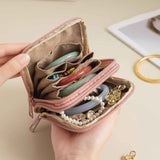Small Travel Jewelry Case, Jewelry Pouch Bag with Zipper, Valentines Gifts for Women, Jewelry Organizer for Bracelet Bangle Rings Earring (Pink,only bag) In Australia - Darrahopens