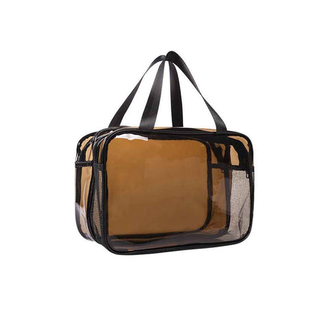 Clear Toiletry Bag for Women Men, Portable Large Travel Makeup Bag, Waterproof & Draining Transparent Cosmetic Bag In Australia - Darrahopens