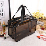 Clear Toiletry Bag for Women Men, Portable Large Travel Makeup Bag, Waterproof & Draining Transparent Cosmetic Bag In Australia - Darrahopens