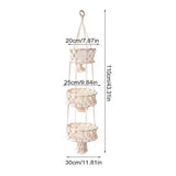 3 Tier Hanging Basket - Space Saving Hanging Fruit Basket for Kitchen or Decorative Boho Decor Hanging Plant Holder - Use for Produce Baskets, Indoor Planter Hangers, Beige In Australia - Darrahopens