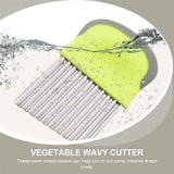 2 pack Crinkle Cutter for Veggies Potato Cutter for Fries, Stainless Steel Blade, Potato Slicer French Fry Crinkle Cutter, Crinkle Chopper Wavy Cutting Tool for Potatoes Carrots Cucumbers In Australia - Darrahopens