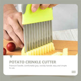 2 pack Crinkle Cutter for Veggies Potato Cutter for Fries, Stainless Steel Blade, Potato Slicer French Fry Crinkle Cutter, Crinkle Chopper Wavy Cutting Tool for Potatoes Carrots Cucumbers In Australia - Darrahopens