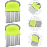 2 pack Crinkle Cutter for Veggies Potato Cutter for Fries, Stainless Steel Blade, Potato Slicer French Fry Crinkle Cutter, Crinkle Chopper Wavy Cutting Tool for Potatoes Carrots Cucumbers In Australia - Darrahopens