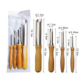 2 set Round Hole Cutter 4 PCS Stainless Steel and Wood Circle Shaping Hole Cutters for Pottery Clay Sculpture 4Sizes In Australia - Darrahopens