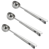 4 Pack of Coffee Scoops, stainless steel measuring scoop, with coffee bag clip, suitable for ground coffee, espresso beans, milk powder, protein powder In Australia - Darrahopens