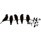 2 pack ferraycle iron Bird Wall Art - Birds on Branch with Leaves - iron Sculpture Wall Hanging Sign for Balcony, Garden, Home Decor(Black) In Australia - Darrahopens