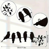2 pack ferraycle iron Bird Wall Art - Birds on Branch with Leaves - iron Sculpture Wall Hanging Sign for Balcony, Garden, Home Decor(Black) In Australia - Darrahopens