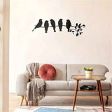 2 pack ferraycle iron Bird Wall Art - Birds on Branch with Leaves - iron Sculpture Wall Hanging Sign for Balcony, Garden, Home Decor(Black) In Australia - Darrahopens