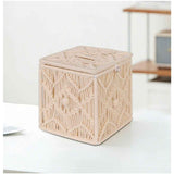 Tissue Box Cover Square Open-Bottom Tissue Box Holder Boho Decor Tissue Organizer Bohemian Handmade Woven Tissue Cube Box for Bathroom Bedroom Dresser Living Room Office Dorm, beige In Australia - Darrahopens
