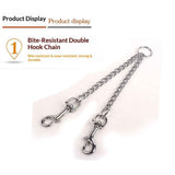 Metal Double Dog Leash Coupler, Chew Proof Tangle Free Dual Pet Dog Leash Extension Splitter Lead for 2 Dogs（3.5mm*60cm） In Australia - Darrahopens