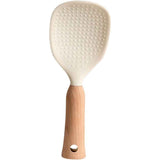 2 Pcs Standing Silicone Rice Spoon Paddle with Wood Handle, Nonstick Standing Rice Cooker Spatula for Kitchen Cooking In Australia - Darrahopens