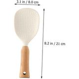 2 Pcs Standing Silicone Rice Spoon Paddle with Wood Handle, Nonstick Standing Rice Cooker Spatula for Kitchen Cooking In Australia - Darrahopens