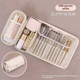 Ready Makeup Brush Organizer Bag - Multi Cosmetic Case, Makeup Brush Holder, Makeup Brush Case（milky apricot white,only bag） In Australia - Darrahopens