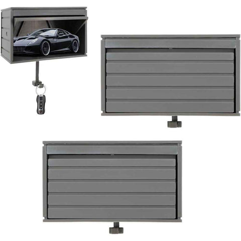 2 Pack Car Garage Key Holder & Car Key Holder for Wall, Small Toy Car Garage - with Opening Door, Effortless Wall Mount Organizer for Entryway(Grey) In Australia - Darrahopens
