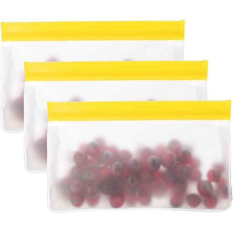 16 Pack Dishwasher Safe Reusable Snack Bags, BPA Free Storage Bags, Extra Thick Leakproof Freezer Bags Free Lunch Bags Food Storage（only bag） In Australia - Darrahopens