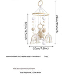 Neutral Boho Rainbow Baby Mobile for Crib Mobile Nursery, Boho Baby Crib Mobile, Natural Crib Mobile for Boys and Girls In Australia - Darrahopens