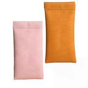 2 Pack Squeeze Top Sunglass Pouch - Portable Sunglass Organizer Pouch Bags Soft PU Leather Glasses for Women Men, Glasses Cases Soft, Portable Leather Sunglasses Bag In Australia - Darrahopens