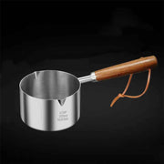 2 pack Mini Sauce Pan Cooking Pot with Wooden Handle, Stainless Steel Small Milk Pan and Butter Warmer, with pour spout,250ml In Australia - Darrahopens